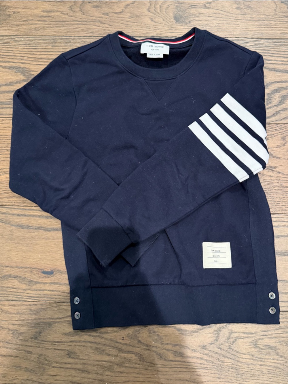 TB Navy Sweatshirt with Cream Label